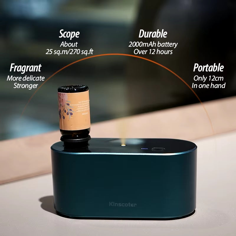 Premium Portable Waterless Aroma Diffuser Compact Essential Oil Nebulizer Ideal Scent Machine for Gifting